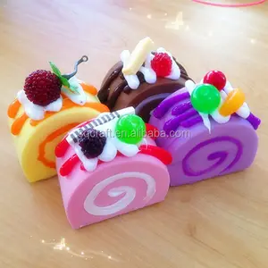 3d frigorifero magnete frigo falso cibo finto torta roll dessert dolci/sanqi yiwu fabbrica artigianale