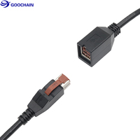 Poweredusb 24 V USB macho a USB B macho Y Hosiden 3pin Din macho USB Y Cable