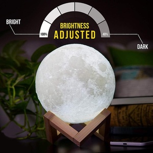 Giá Gỗ Độ Sáng Điều Khiển Cảm Ứng Có Thể Điều Chỉnh Độ Sáng Đèn Trăng Đủ 16 Màu In 3D Chạy Điện - Product Image 5