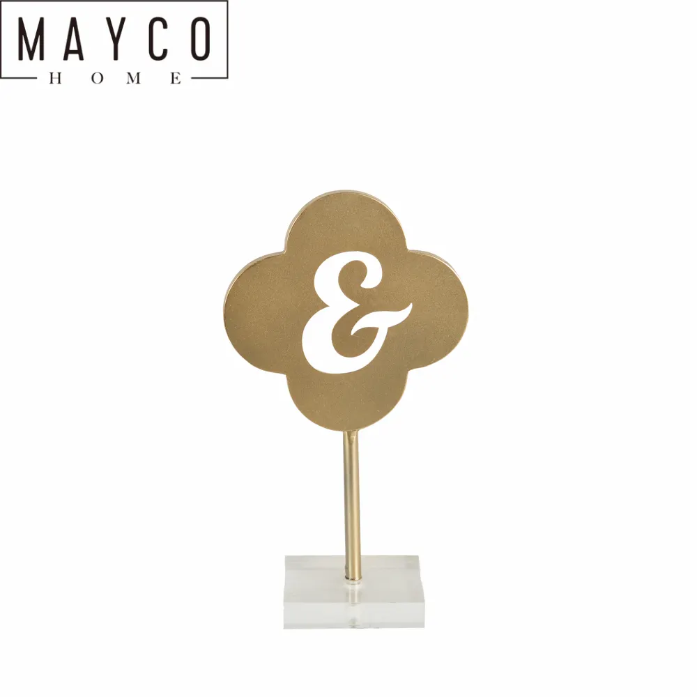 Mayco Accent Vàng 'e' Thư Khối trên Cơ Sở Acrylic Trang Trí Nội Thất Phụ Kiện