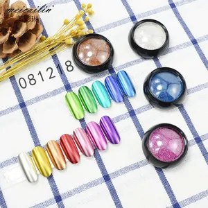 Poudre à ongles pailletée avec effet métallique, 12 couleurs, miroir Super brillant, titane, or, Rose, Chrome, décorations d'art de manucure, 1 pièce