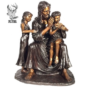 Figura religiosa occidental, estatua de tamaño real, escultura de bronce, Jesús, el <span class=keywords><strong>Buen</strong></span> <span class=keywords><strong>Pastor</strong></span> - Product Image 3