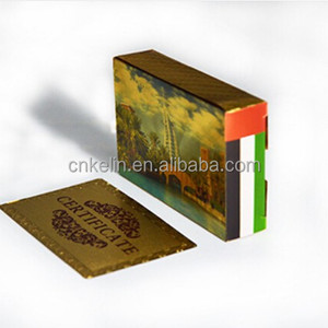 Thẻ Chơi Vàng Dubai <span class=keywords><strong>Burj</strong></span> <span class=keywords><strong>Al</strong></span> Arab 24K Với Hộp Gỗ Và Thẻ Bảo Hành Vàng - Product Image 3