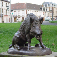 Statuette de cochon en métal moulé et Bronze, taille de vie, décoration pour le jardin, 9 pouces, personnalisé