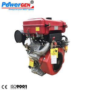 Top Người Bán!!! POWERGEN Khởi Động Điện Rãnh Then Trục làm mát bằng gió V2 Động Cơ Diesel 22HP - Product Image 3