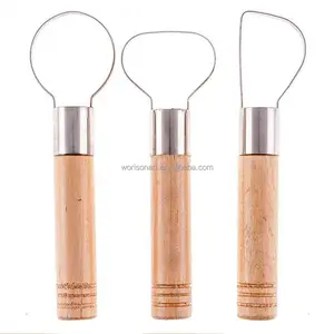 3 cái Điêu Khắc Scraper Dao Khắc Bùn Shaper Gốm Gốm Clay Cắt Tỉa Vòng Lặp Lớn Công Cụ Thiết Lập