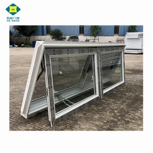 Vinyl fenster im amerikanischen Stil mit Kurbel griff und offenen Fenstern der Nagel flosse