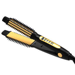 Lisseur de cheveux 2 en 1, <span class=keywords><strong>fer</strong></span> à <span class=keywords><strong>friser</strong></span> professionnel, brosse ronde, brosse lissante pour cheveux - Product Image 1