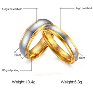 Couple <strong>Ring</strong> Tungsten Engagement <strong>Wedding</strong> <strong>Ring</strong> Gold Designs, New <strong>Cheap</strong> Latest <strong>Wedding</strong> Trendy International Express 10 Pcs Per Size - Product Image 2