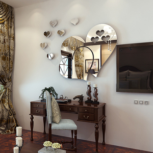 Love design Home 3D <span class=keywords><strong>Miroir</strong></span> Réfléchissant Acrylique Stickers Muraux pour <span class=keywords><strong>salle</strong></span> <span class=keywords><strong>de</strong></span> <span class=keywords><strong>bain</strong></span> salon décors muraux - Product Image 4