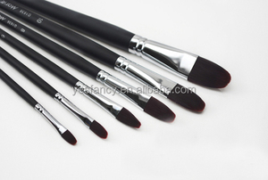 Precio barato de pelo de nylon cabeza avellana cepillos de pintura de acuarela - Product Image 4