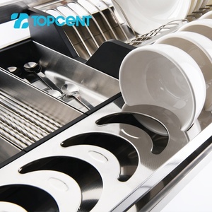 Cesta Deslizante para Cajón de Cocina de Acero Inoxidable Cromado Moderno, con Cierre Suave - Product Image 5