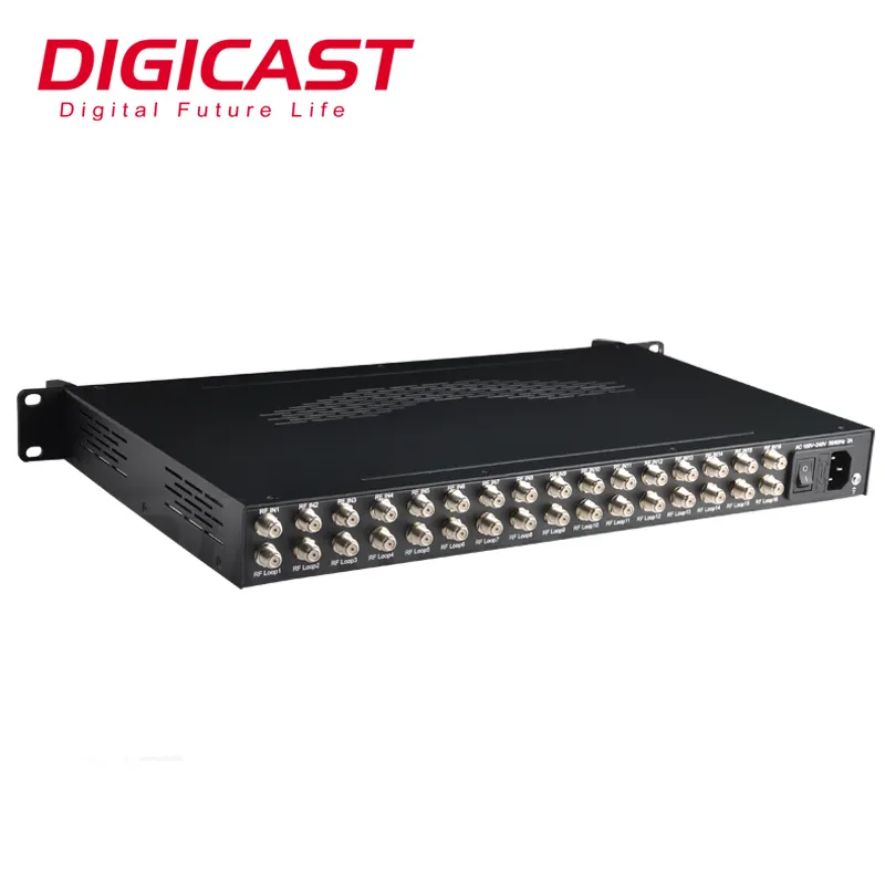 Digital TV cabecera TLC 16 DVB-S2 Cable USB TV Video IP multiplexor Gateway IP sintonizadores IP multiplexor