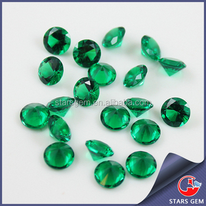 hình bầu dục cắt sáp đúc tổng hợp màu xanh lá cây spinel đá quý - Product Image 3