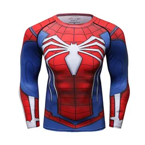 Cody Lundin 男士长袖健身衬衫 Marvel 超级英雄衬衫 Rashguard