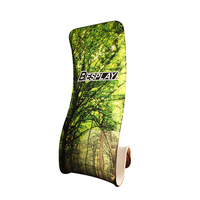 Support de toile de fond pliable et portable en tissu tendu pour photomaton, avec pied autoportant