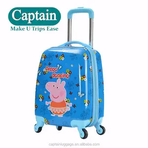 New Design custom Little pig travel luggage hard shell case kids trolley bag