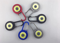 Senter Carabiner Mini Portabel, Senter COB LED Gantungan Kunci 3 Mode Pencahayaan Senter LED