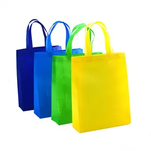 China Factory recycle Plain Ultrasonic heat seal Carriler Heat Seal Online Grocery Tote Eco Non Woven Shopping Bags