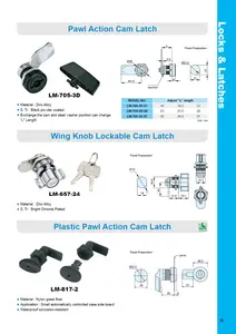 LM-705-3D ลูกเบี้ยวกระบอกแผงกุญแจไฟฟ้าประตูสลักไตรมาสบังโอกาสตู้ล็อคประตู