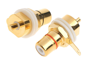 Mạ vàng RCA Jack Nối Chỉnh Núi Chassis Ổ Cắm Âm Thanh Cắm Vách Ngăn với HẠT Hàn - Product Image 2