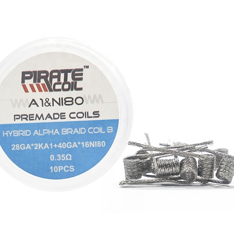 High quality coilvape Hybrid Alpha Braid Coil B pre built coil ecig custom logo welcome