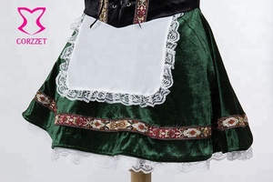 Corzzet Kostum Tradisional Jerman, Gaun Mewah Lengan Pendek untuk Wanita Dewasa, Kostum Pesta Halloween, Kostum Anak Perempuan Bir Dirndl