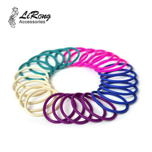 BSCI fábrica auditada Lirong hermoso 4Mm * 5,5 "pelo de nailon Bobbles ancho elástico lazos elásticos para el cabello para niñas accesorios para el cabello - Product Image 1