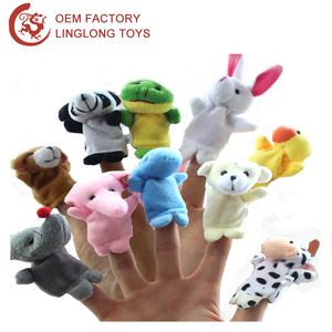 10pcs 1 bộ phim hoạt hình động vật 12 Zodiac mini sang trọng con rối ngón tay giáo dục thực tế ảo thuật hiển thị đạo cụ ventriloquism đồ chơi cho - Product Image 2