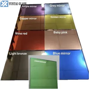 6mm 8mm 10mm 12mm mirror crystal float bevelled chamfer polished edge tempered glass for table furniture