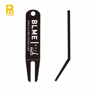 Pin Mei Tùy Chỉnh Khắc Laser Logo Kim Loại Bent Fork Golf Sửa Chữa Công Cụ Divot - Product Image 3