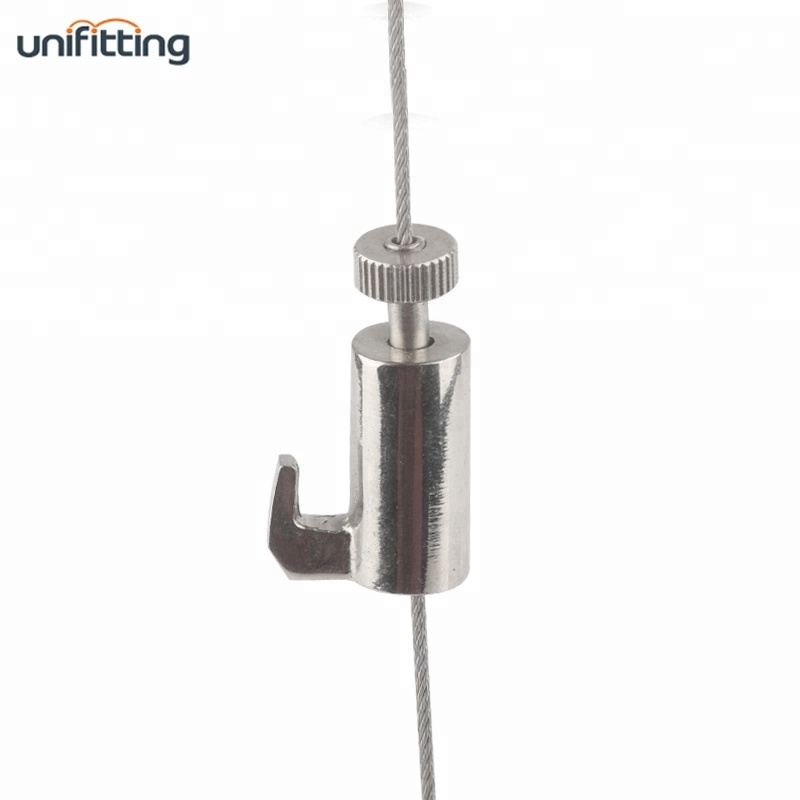 Латунь подвесного потолка безопасность висит стальной трос с регулятором крюк HK-0007-NK