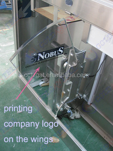 Interface RFID certificat CE taille haute bidirectionnel entièrement automatique en acier inoxydable à vitesse rapide tourniquet d'aileron de contrôle d'accès - Product Image 4