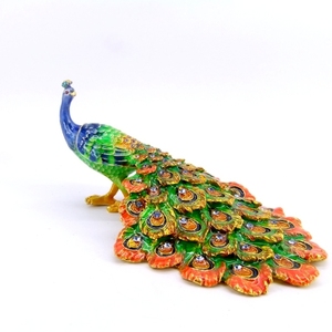 Bomboniera Indiana per Matrimonio, Scatola Portaoggetti con <span class=keywords><strong>Pavone</strong></span> (QF4279) - Product Image 2