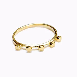 Fashion small dots 925 sterling silver trendy 18k real gold plating cool rings for men