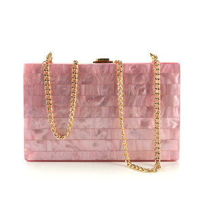 Custom Wholesale Fashion White Striped Hard case <strong>Wedding</strong> Acrylic Box Evening <strong>Clutch</strong> <strong>Bag</strong> - Product Image 5