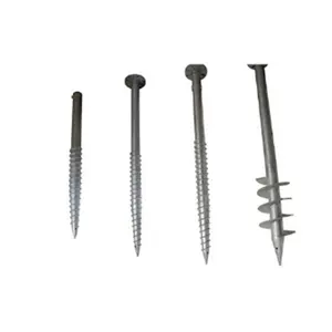 Customized Earth Screw Anchors Postech Screw Piles, Screw In Ground Stakes For Solar mounting System