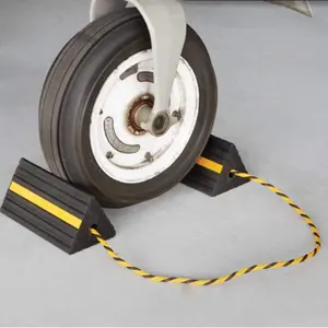 Heavy Duty Aircraft Rubber Chock/Block with Rope Handle