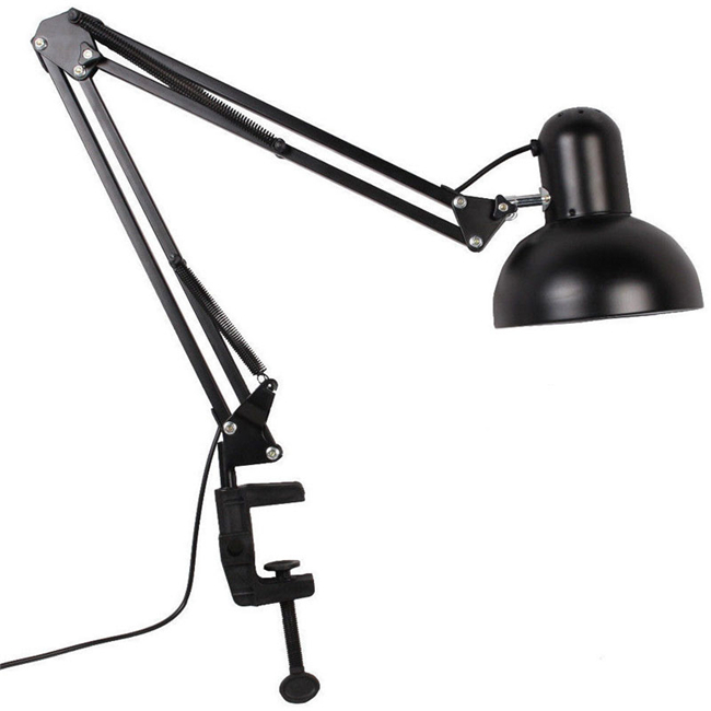 Lampe De Bureau LED Navaris En Bois D’hévéa, Bras Articulé – Idéale Chambre Ou Bureau