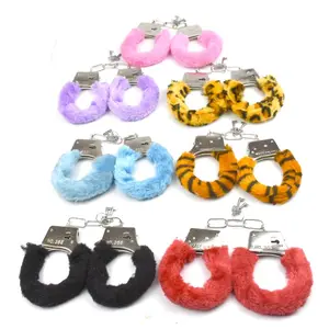 7 Colors Fluffy Handcuffs Fancy Dress Sexy Couple Games Cosplay Sex Toy Plush Hand Cuffs for Couple
