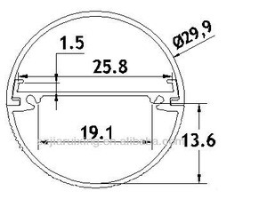 T10 vòng ống <span class=keywords><strong>LED</strong></span> Đèn ống nhôm khuếch tán cho <span class=keywords><strong>LED</strong></span> Phụ kiện ánh sáng - Product Image 3