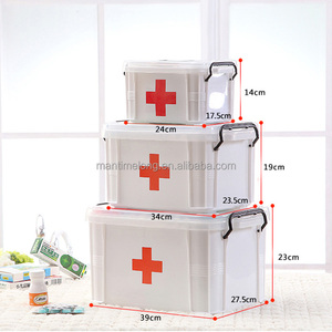 Botiquín de Medicina de Plástico Familiar, Caja de Almacenamiento Médico Grande, Caja de Almacenamiento de Emergencia Médica, Botiquín de Primeros Auxilios Portátil para el Hogar - Product Image 1