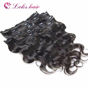 Extensions de cheveux naturels body wave avec clips, cheveux humains, 30/40 pouces, pour femmes noires - Product Image 2