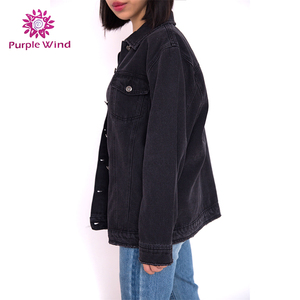Nueva llegada enfriar negro básica simple breasted al por mayor chaqueta de lana polar - Product Image 1