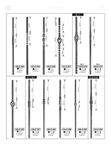 <span class=keywords><strong>Éléments</strong></span> <span class=keywords><strong>de</strong></span> composants en fer forgé Poteau forgé pour garde-corps - Product Image 2