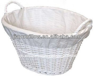 saule blanc panier en <span class=keywords><strong>osier</strong></span> avec des poignées - Product Image 1