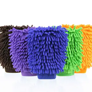 Colorful Car Cleaning Glove Microfiber Chenille Car Wash Mittホット販売