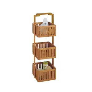 Newly Product Bamboo Supplies Storage Basket Home Decorations Bathroom Accessories