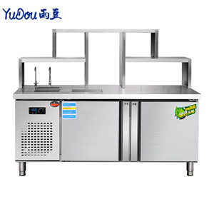 畅销商务酒店不锈钢珍珠奶茶工作台面桌不锈钢预备桌 - Product Image 3