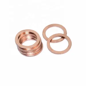 Copper Flat Ring Oil Drain Plug Crush Washer Gaskets Thick 1ミリメートルVarious Sizes